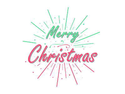 Merry Christmas christmas desgin green holiday icon illustration logo merrychristmas red sticker typography vector vintage