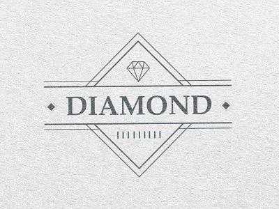 Diamond logo abstract design line retro vintage