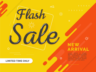 Flash Sale Banner Design abstract design banner banner design clothes sale graphic design shoes sale vector