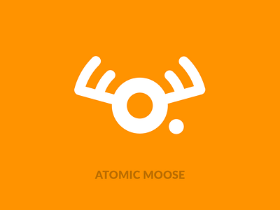 Atomic Moose Logo branding design flat logo vector