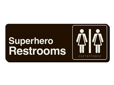 Superhero Restrooms Sign design illustration vector