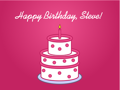 Happy Birthday, Steve! thank you