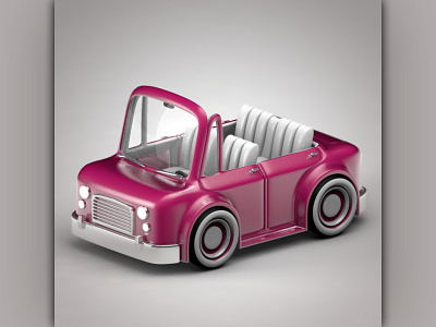 3d model cartoon car 3d 3dmodel 3dmodeling 3dmodels c4d car cartoon cinema 4d cinema4d design