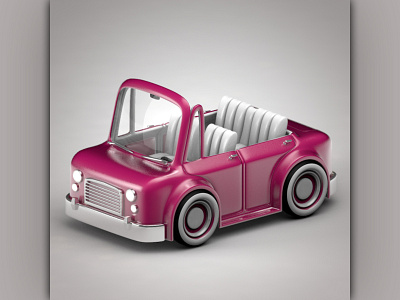 3d model cartoon car