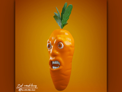 3d illustration cartoon carrot