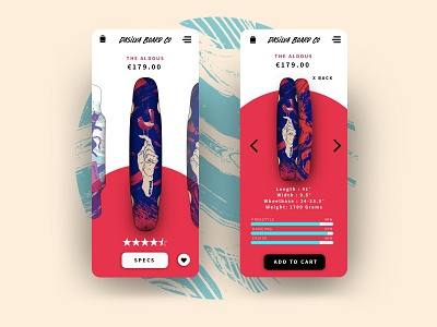 Longboard Shop Redesign brand design brand identity branding design identity illustration longboard skateboard ui ui design uidesign ux