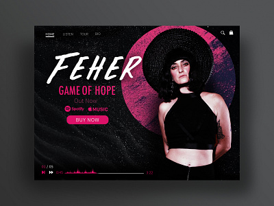 FEHER single release concept brand design design desktop design desktop ui music music art music player musician single ui ux