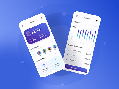Financial App UI Exploration 2021 trends financial app mobile app design mobile wallet money management money transfer trendy app typography user experience userinterface
