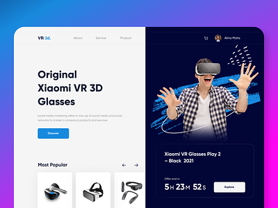 VR 3d. || Original Xiaomi VR 3D Glasses 360virtualreality augmentedreality creative ui dailyui design home screen homepage illustration landingpage popular design popular shot virtualreality virtualrealityart virtualrealitycafebdg virtualrealitygames virtualrealityglasses virtualrealityheadset virtualrealityworld