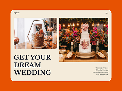 rejoice - Wedding Organizer branding design u ui ux