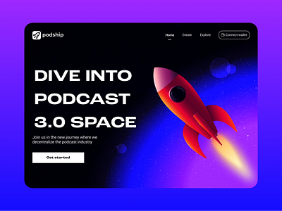 podship - Decebtralize Web3 Podcast branding design graphic design illustration logo typography ui ux vector