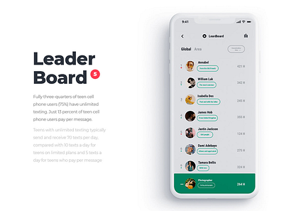 Leaderboard app design design app landing landingpage mobile design ux design uxdesign uxui