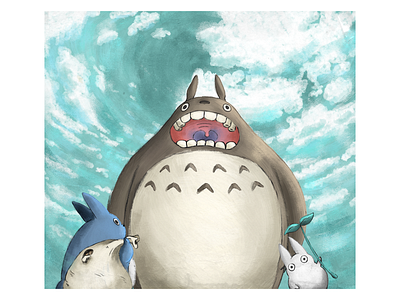 Totoro anime characterdesign digitalart doodle drawing fanart illustration my neighbor totoro painting photoshop sketch studio ghibli totoro