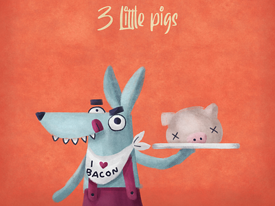 Three little pigs - Children's book 3littlepigs characterdesign children book illustration childrens book digitalart doodle drawing fairy tale illustration painting photoshop pig sketch wolf