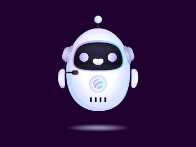 Qualy Animated 1 - Chatbot animated animation characterdesign chat chatbot digitalart gif emoji hello message quality robot