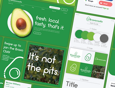 Bravocado Farms Style Guide brand guidelines brand identity branding design flat illustrator logo minimal style guide styleguide website