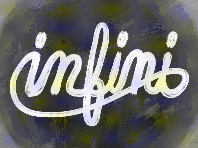 "Infini" Variation #3 2d animation 2d chalk cursive logo logo animation typography vector