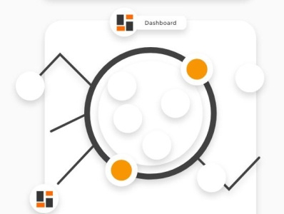 simple modern lines with circles circle dashboard design illustration line modern orange simple simple modern lines with circles