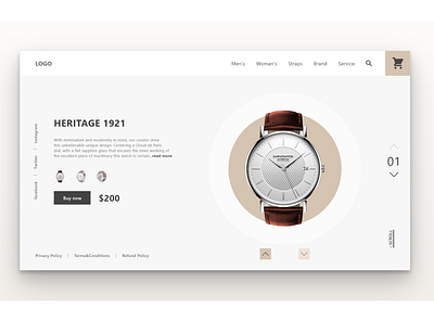 Watch Store Landing Page adobe xd design figma landing page shopping shopping website store website ui ux watch store web design website