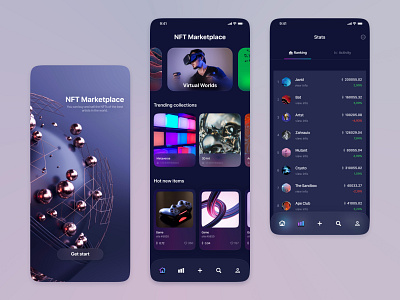 NFT Marketplace App ads app appdesign appdesigner design nft nft marketplace responsive design ui ui design ui designer uiux ux designer web design webapp