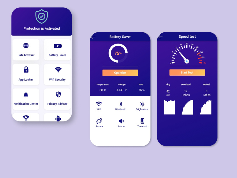 Mobile security app design by Mahmood Hoseini on Dribbble