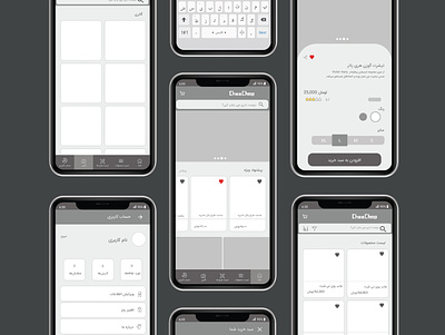 E-Commerce Wireframe android app design design e commerce figma homepage profile wireframe