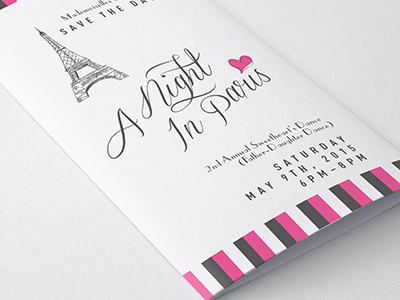 night in paris invitation logo