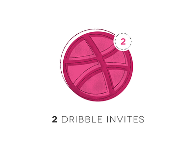 Dribbble Invite Giveaway dribbble dribbble invite flat giveaway icon illustrate illustration illustrator invitation invite stipple typography