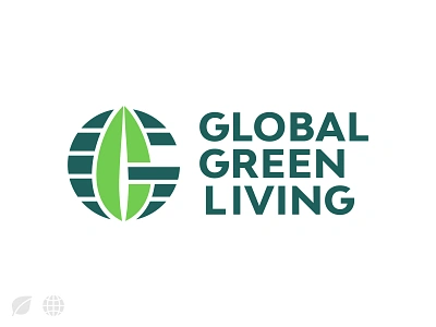 Global Green Living Logo branding flat logo globe logo graphic design green green energy green logo letter g logo logo design logo maker logo mark logodesign logotype minimalist logo organization round logo stationary sustainable versatile logo