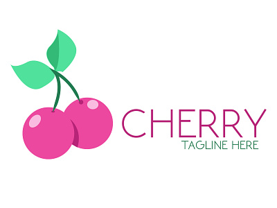 Cherry Minimalist Feminine Logo Design Inspiration - Designrar designrar elegant feminine feminine logo fiverr flat logo illustration logo design logo designer logotype minimalist minimalist design minimalist logo minimalistic pink logo