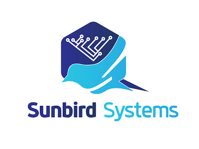 Sunbird Systems Logo: Minimalist, modern, clean, simple, flat