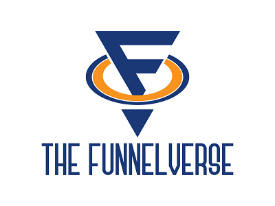 The Funnelverse Logo Design By Designrar - Minimalist / flat flat flat design flat illustration flat logo flat logo design flat logos flatdesign funnel fv initials initials logo lettermark logo minimalist minimalist design minimalist logo minimalist logo design minimalistic saturn youtube