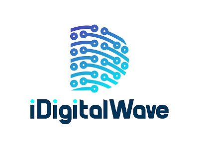 iDigitalWave Minimalist/flat Logo - Concept 1 - Rejected