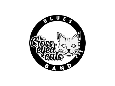 The Cross Eyed Cats Blues Band Logo Design - Initial Concept