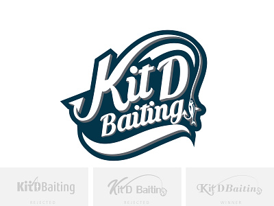 Kit D Baiting Logo Design & Initial Concepts brand identity classic classy fish fish logo fisherman fishes fishing kit logodesign logotype retro retro badge retro design retro font vintage vintage design vintage font vintage logo youtube