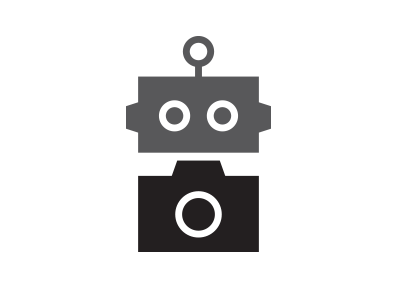 Logo illustration logo photographer photography robot vector