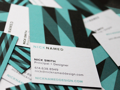 Nicknamed business card business card collateral print
