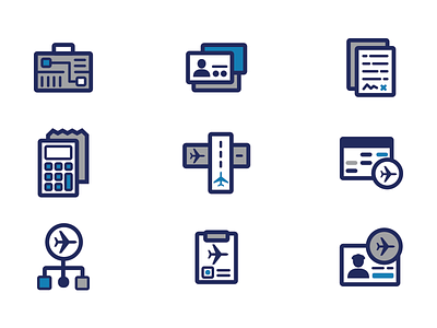 Icon Set flat icons set simple vector