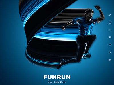 Funrun Ad branding design illustration logo typography vector website