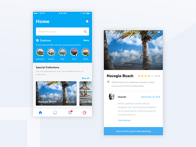 #Redesign - Holiday Application app design icon logos typography ui ui design ux web website