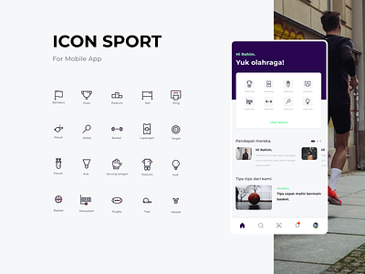 Icon Sport For Mobile App app design icon icon design icon set iconography icons mobile ui ui design uiux userinterface ux
