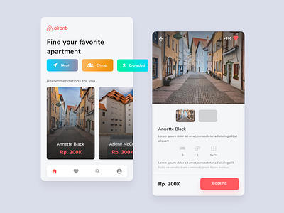 Exploration - Airbnb Applications app branding design minimal ui ui design uiux userexperience userinterface ux