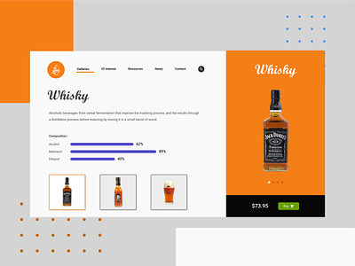whisky concept design ui ui design ux web website