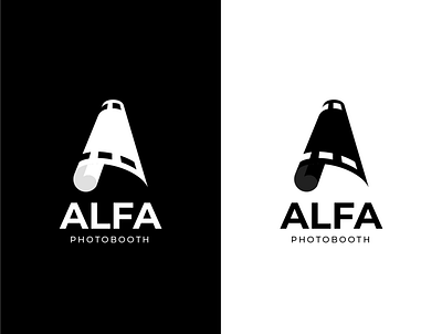 Logo Alfa Photobooth app branding design icon illustration logos typography ui design ux web website