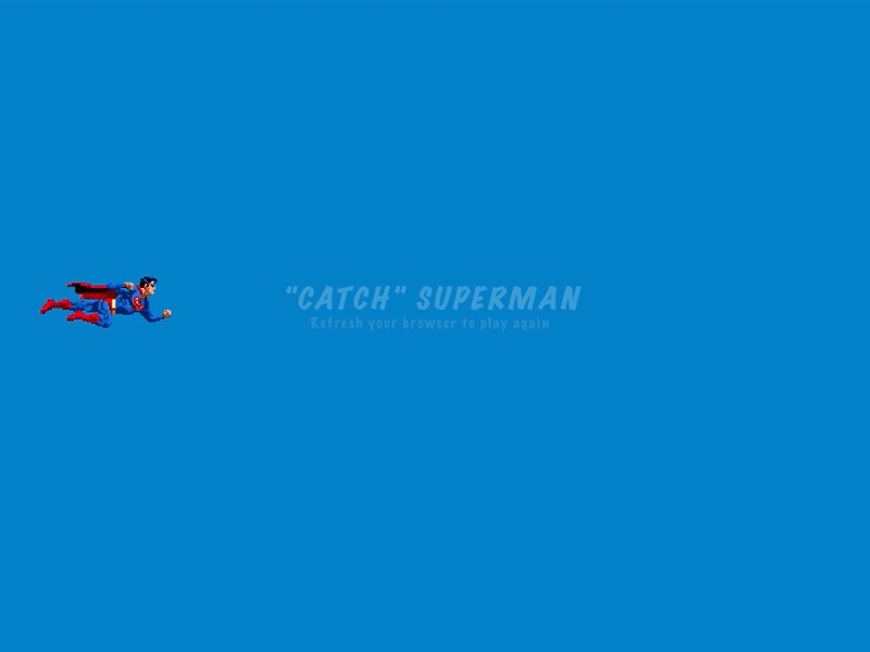 Catch Superman (Web Game) art code game side project website