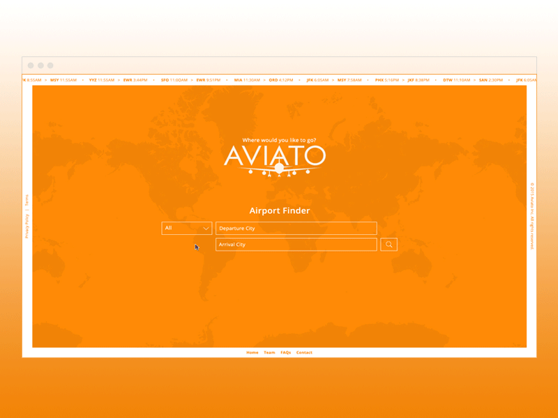 Moat Aviato: Interview challange aviato desktop web app