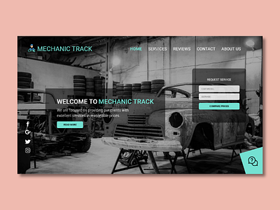 Mechanic Track - Homepage colors dailyui dailyux design designer dribble mechanic ui uidesign uiinspiration uiux uix users ux uxdesign web webdesign webhome