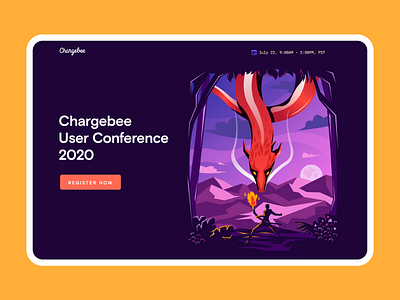 Chargebee User Conference - Web design I champions change dragon layout design layouts ui ui design visual design warrior web design