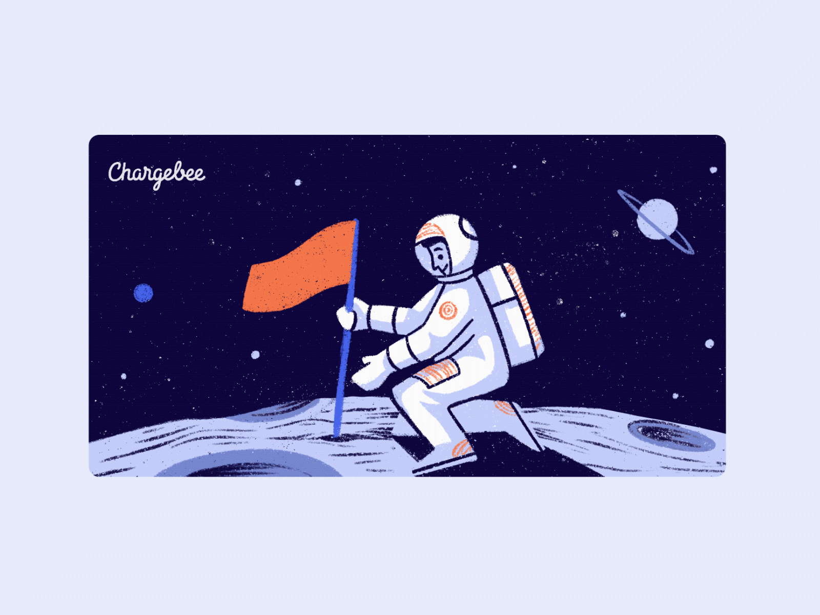 Moon landing - illustration