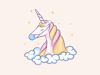 Unicorn - illustration adobe illustrator cartoon cute drawing fun graphic design horse illustration illustrator love positive sketching unicorn